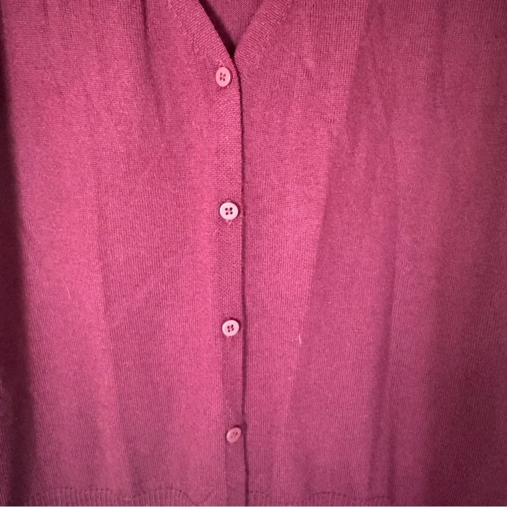 Universal Standard Merino Wool Women's Burgundy Cardigan Sweater